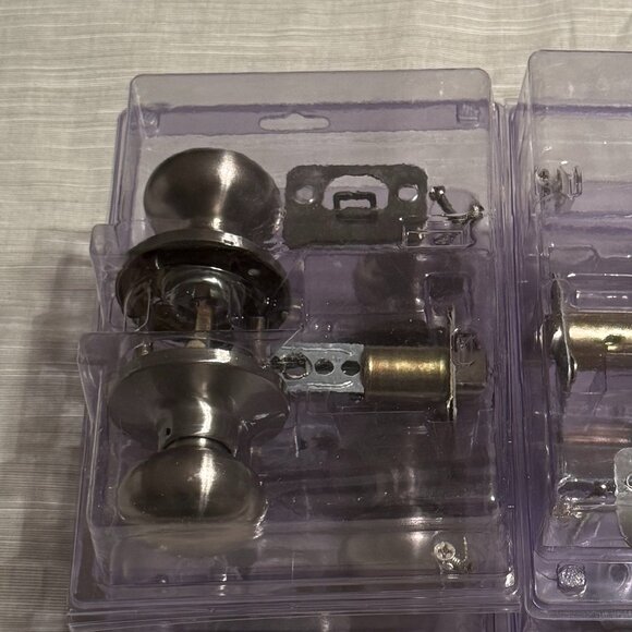 Satin Nickel Door Knob Handle Interior 6 Privacy 4 Passage NWOT Bundle of 10 - Picture 4 of 9